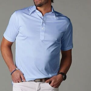 NWOT Collars & Co. Sky Blue English Spread Collar Dress Shirt Polo Medium
